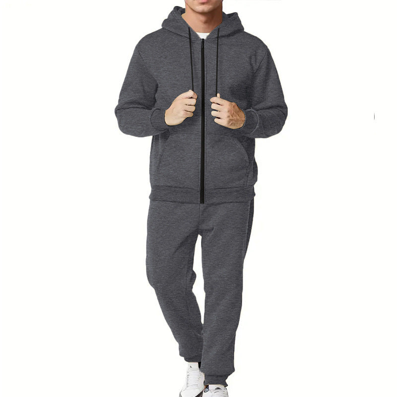 Herren nan zweiteiliges Zip-Hoodie und schmal zulaufende Jogginghose aus French Terry EB