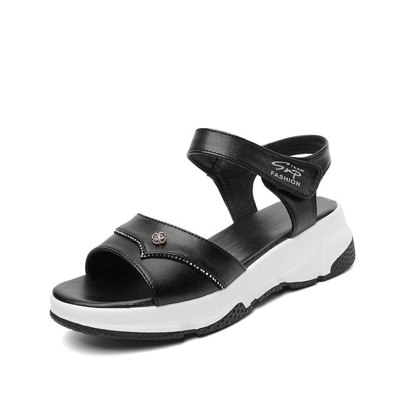 Damen Komfortable Sandalen mit verstellbaren Riemen und analytischem Fußbett EB