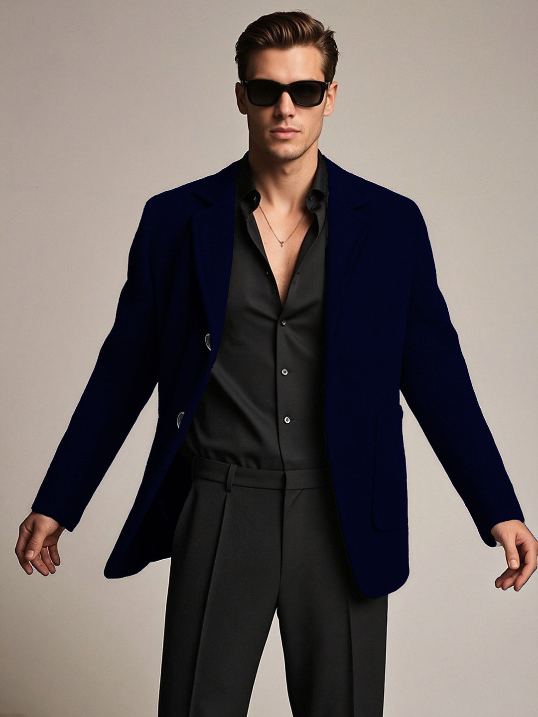 Herren eleganter und strukturierter Freizeitblazer EB