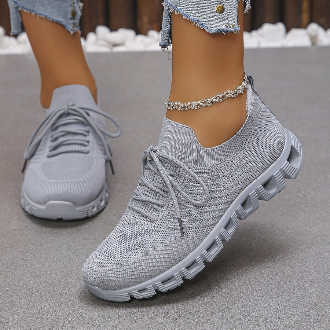 Damen Ultraleichte Sport-Sneaker mit atmungsaktiver Strickoberfläche EB