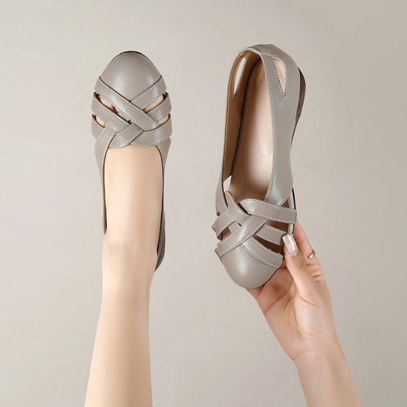 Damen Komfortable Ballerinas mit modischem Schnitt und ergonomischer Sohle EB