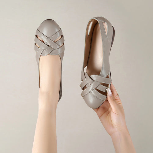 Damen Komfortable Ballerinas mit modischem Schnitt und ergonomischer Sohle EB