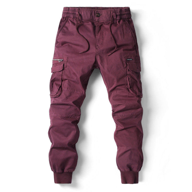 Herren Cargo-Jogginghose mit verstellbarem Bund und praktischen Taschen EB
