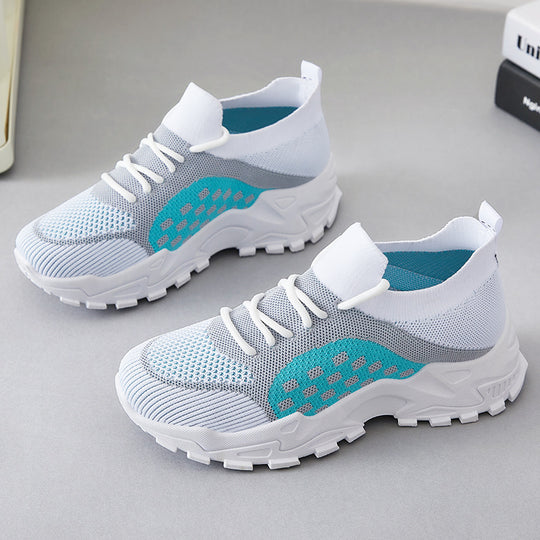 Damen Leichte und atmungsaktive Sneakers mit strukturiertem Obermaterial EB