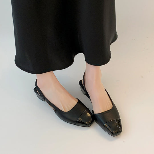 Damen Sling-Pumps mit glänzender Oberfläche und eleganter Fußbettgestaltung EB