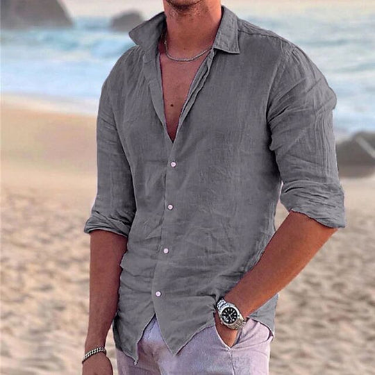 Herren Sommerliche Leinenhemd EB