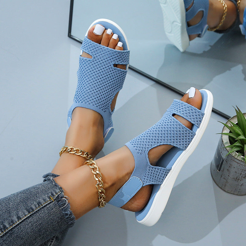 Damen Komfortable Sandalen mit atmungsaktivem Mesh-Obermaterial und rutschfester Sohle EB