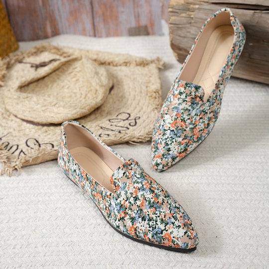 Damen Ballerinas mit eleganter Tweed-Oberfläche EB