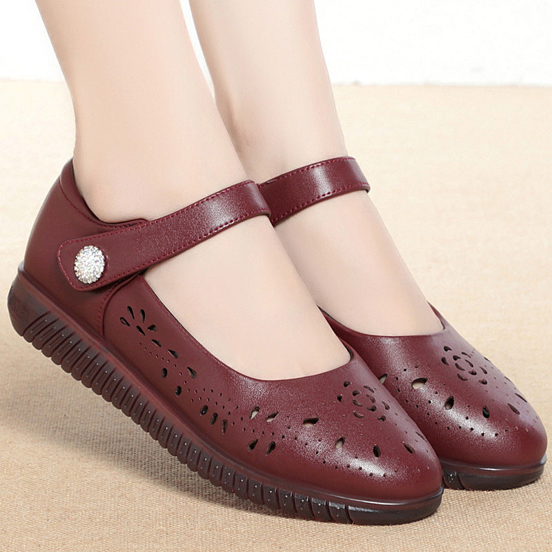 Damen Elegante und luftige Ballerinas mit verstellbarem Riemen EB