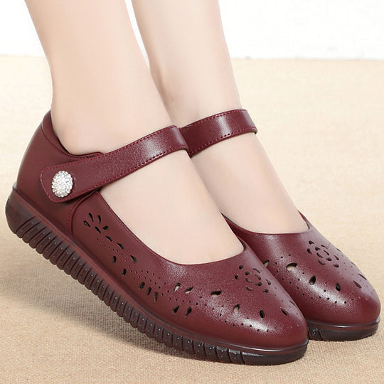 Damen Elegante und luftige Ballerinas mit verstellbarem Riemen EB