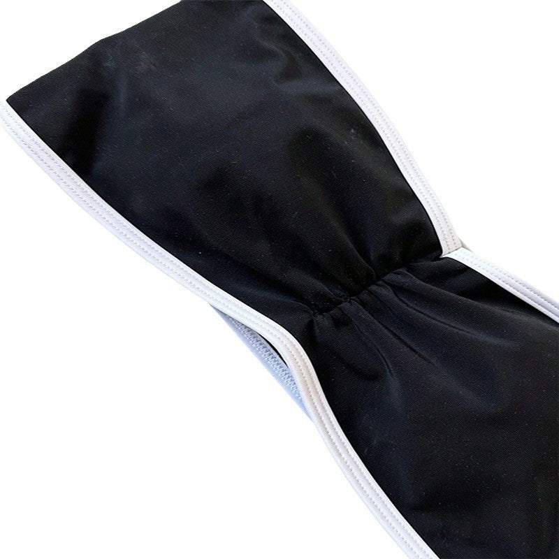 Damen Bandeau-Bikini mit Rüschensaum EB