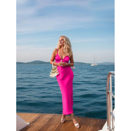 Damen Elegantes Strandkleid mit raffinierten Details EB