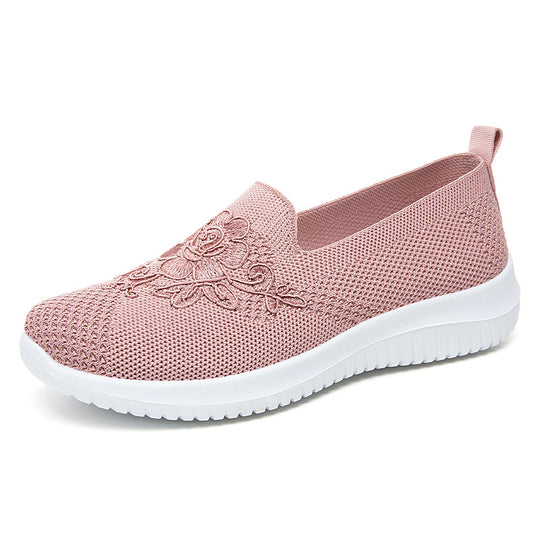 Damen Slip-On Sneakers mit floralen Details EB