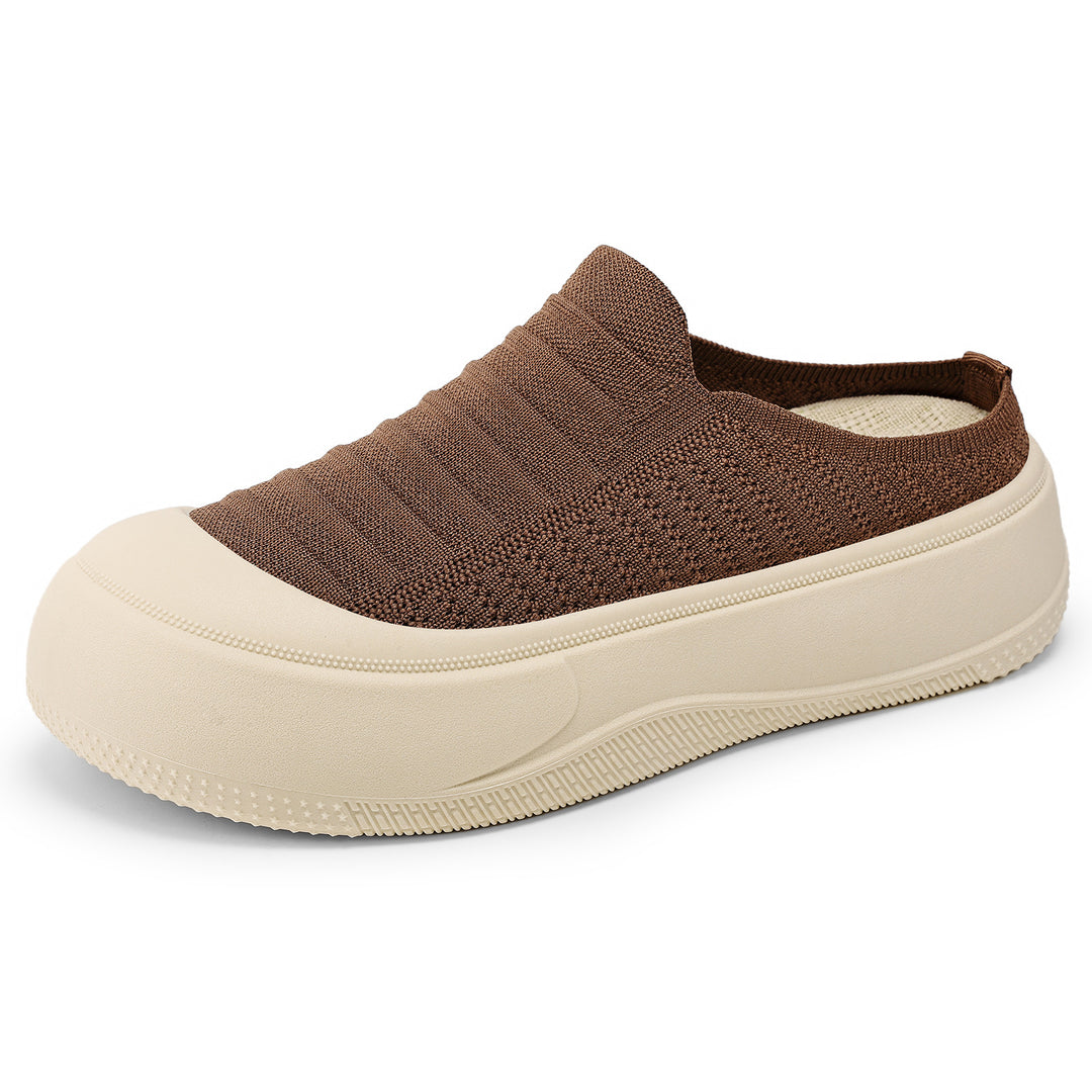 Damen nan gestrickter Slip-On Plateau-Sneaker mit nahtlosem Sockenschaft und robuster Profilsohle EB