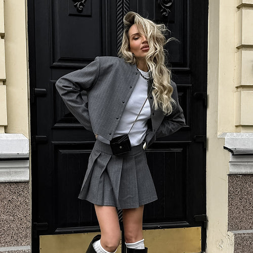 Damen Modischer Cropped Blazer mit klassischen Schultern EB