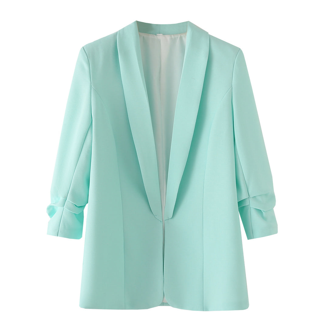 Damen elegante Blazerjacke mit modischem Schnitt und praktischen Taschen EB