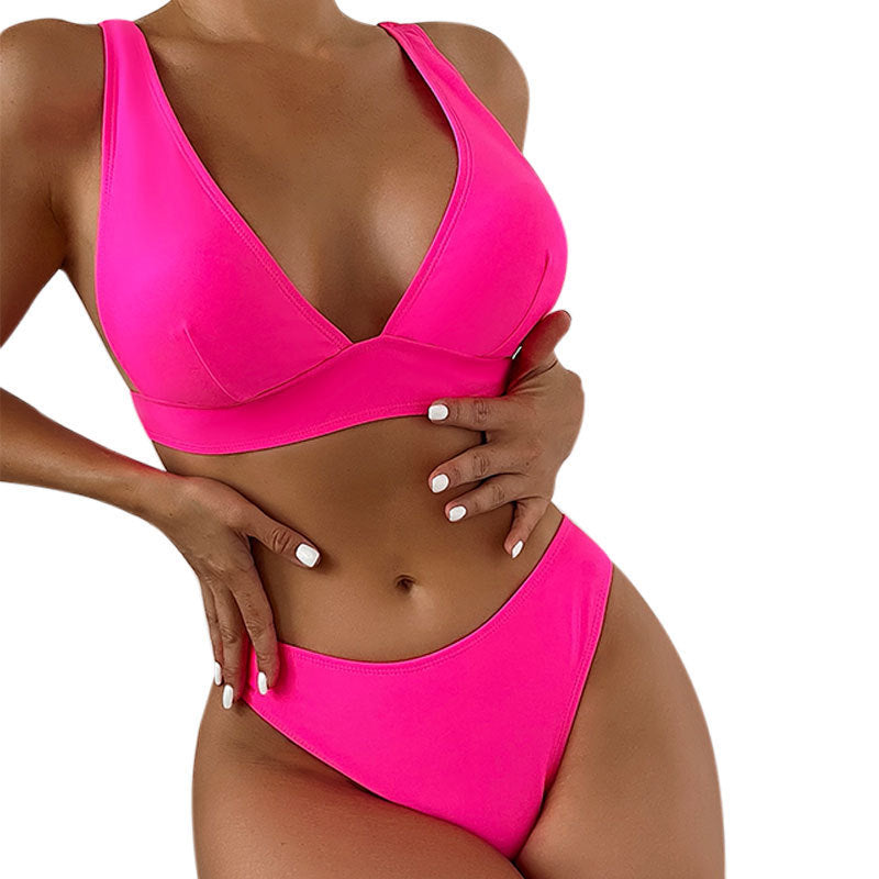 Damen Bikini-Set mit hohem Beinausschnitt und eleganten Trägern EB