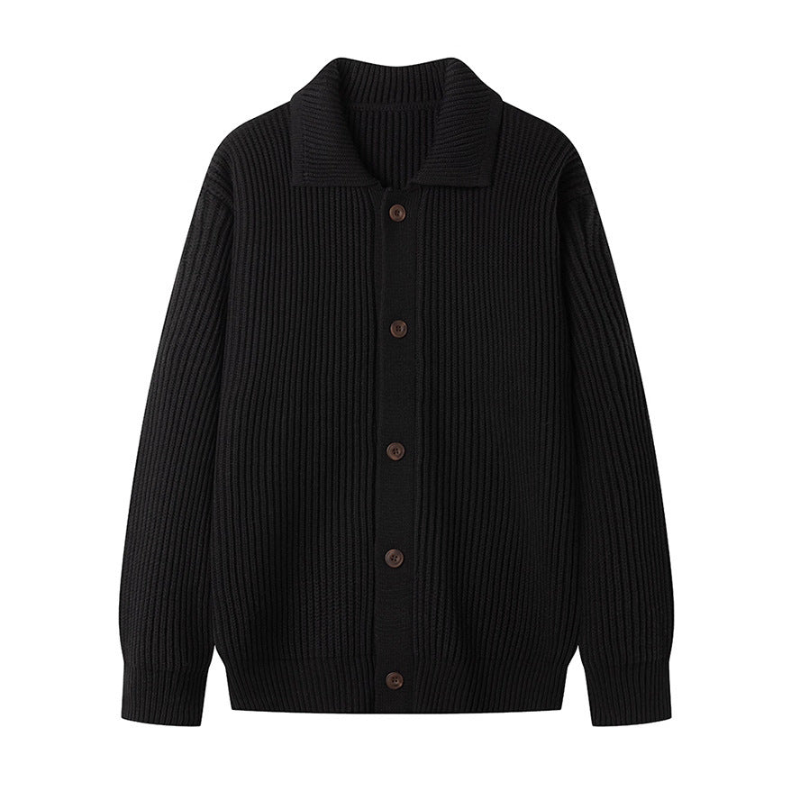 Herren Strickjacke mit sportlichem Design und modischem Schalkragen EB