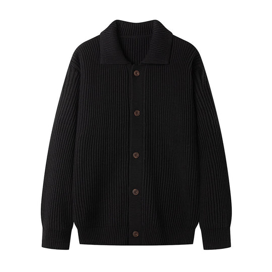 Herren Strickjacke mit sportlichem Design und modischem Schalkragen EB