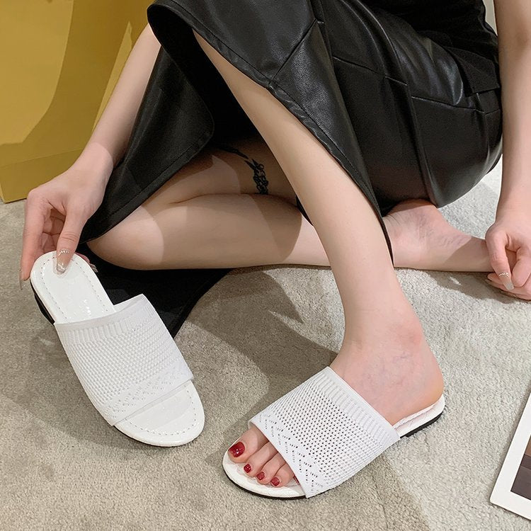 Damen Komfortable Slip-On Sandalen mit atmungsaktivem Obermaterial EB