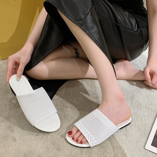 Damen Komfortable Slip-On Sandalen mit atmungsaktivem Obermaterial EB