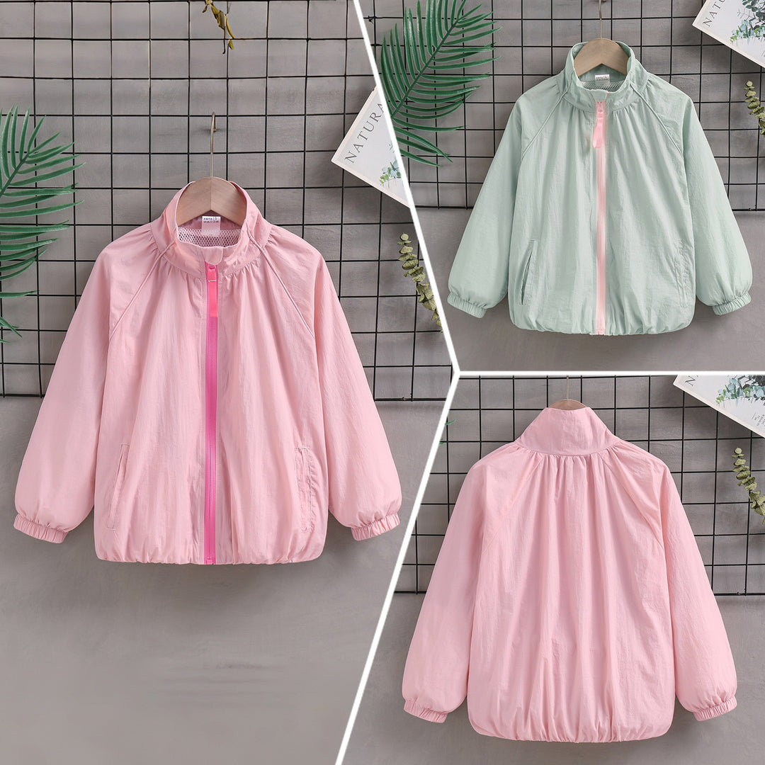 Damen nan leichte Übergangsjacke mit Stehkragen, Mesh-Futter und elastischen Bündchen R&B