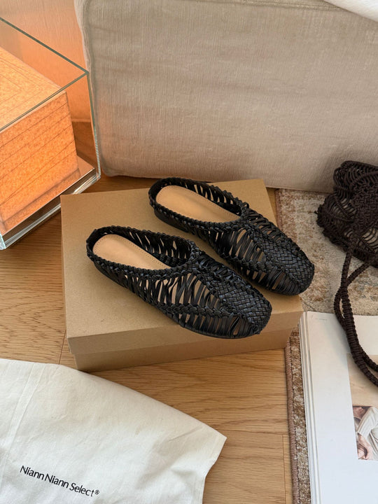 Damen Ausgefallene Leichtgewicht-Sandalen im kunstvollen Geflecht-Design EB