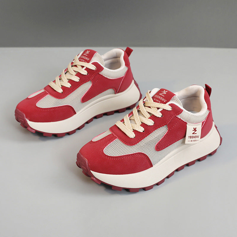 Damen Sportliche chunky Sneakers mit atmungsaktiver Mesh-Oberfläche und bequemer Dämpfung EB