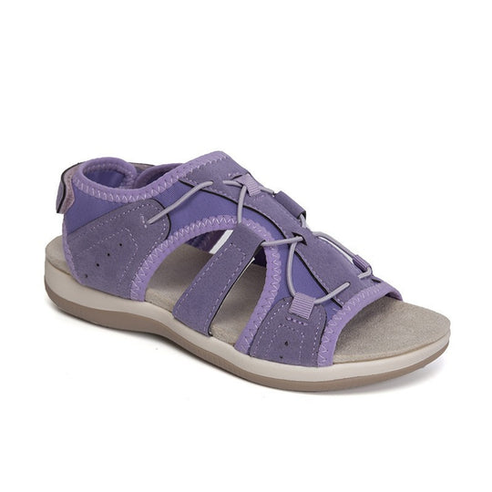 Damen  bequeme Outdoor-Sandalen mit Schnellzugsystem gepolstertem Fußbett und geschlossener Fersenpartie EB