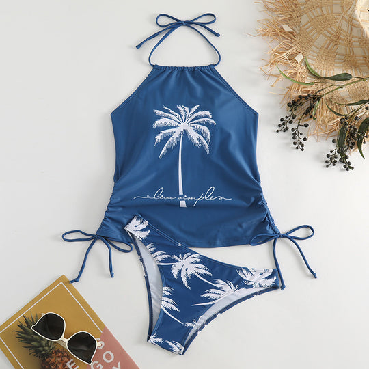 Damen trendiger Bikiniset mit Palmen-Motiv EB