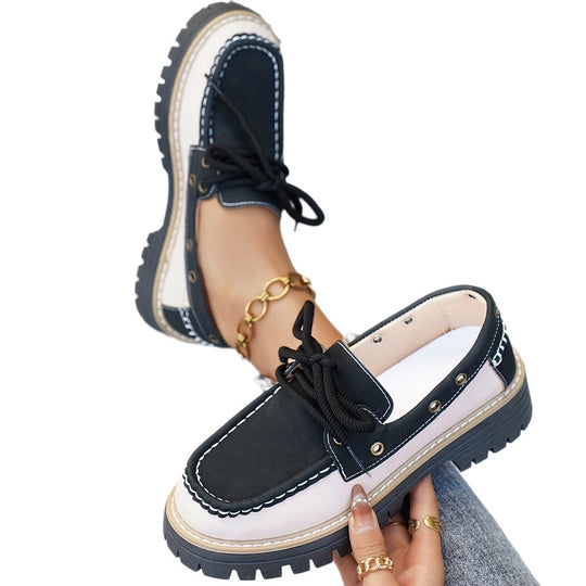 Damen lässige Schnürschuhe mit robustem Profil EB