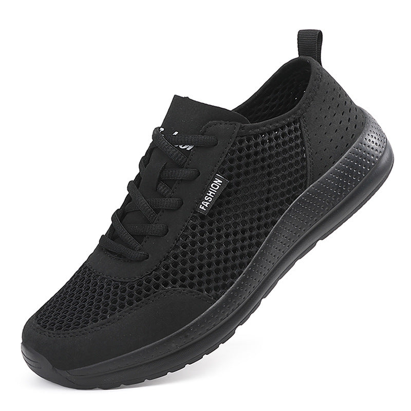 Unisex nan leichter Komfort-Walking-Schuh mit luftigem Wabenmesh, ergonomischer Dämpfungssohle und Zuglasche EB