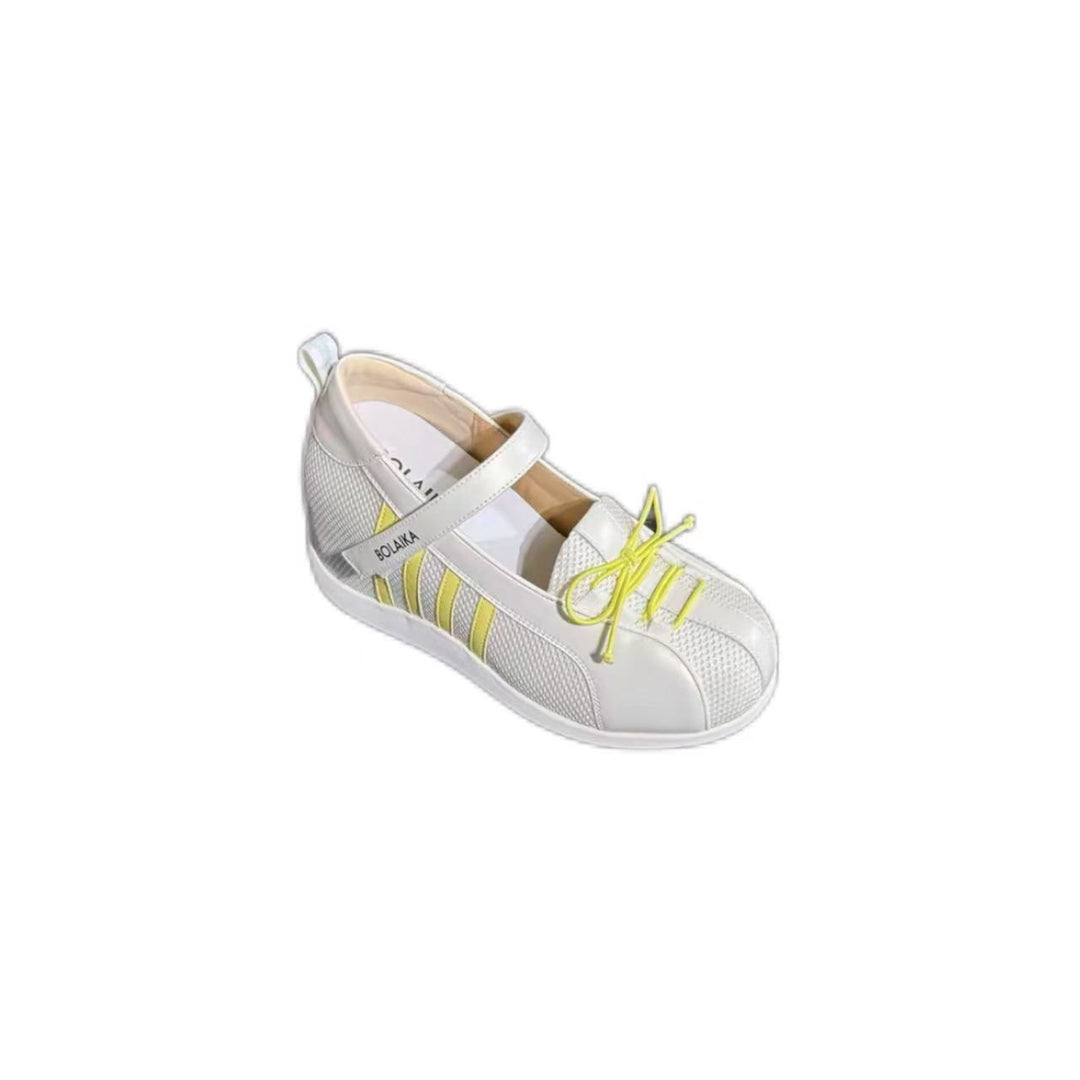 Damen sportliche Sneakers mit verstellbarem Riemen EB