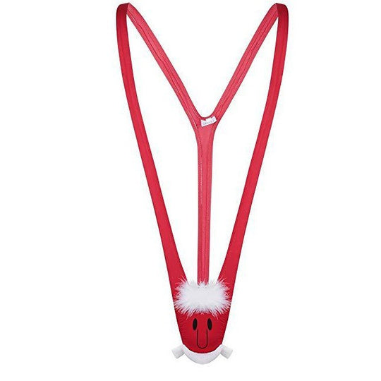 Männer Novelty Plüsch Rentier Tanga mit Geweihtasche
