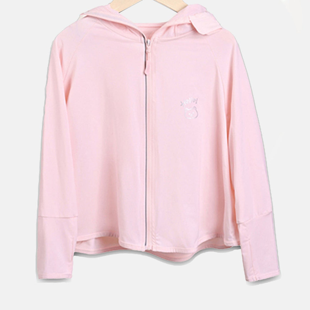 Mädchen Übergangsjacke mit Kapuze und niedlichem Tiermotiv EB