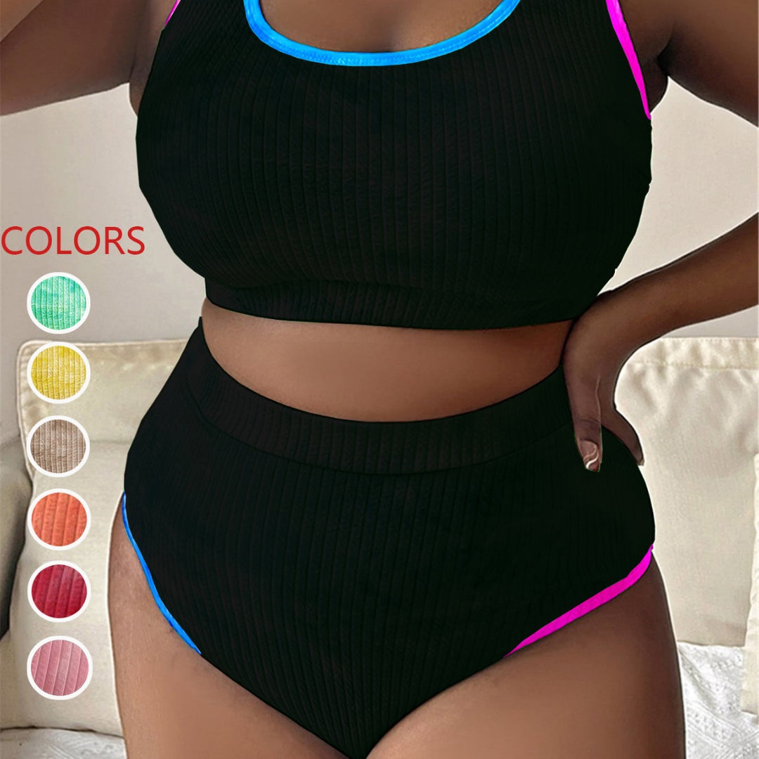 Damen Sportiv geschnittenes Bikini-Set EB