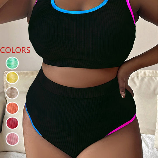 Damen Sportiv geschnittenes Bikini-Set EB