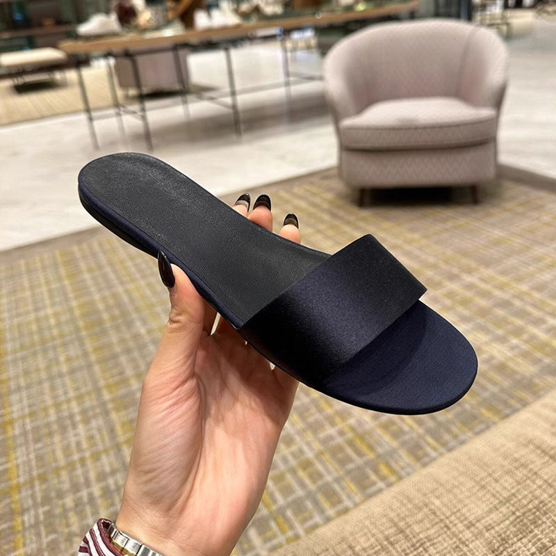 Damen Flache Slipper mit klassischem Riemendesign EB