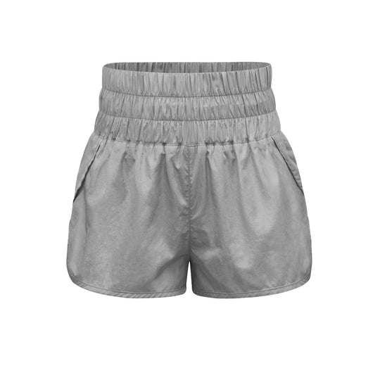 Damen sportliche Shorts mit elastischem Bund und praktischen Eingrifftaschen EB