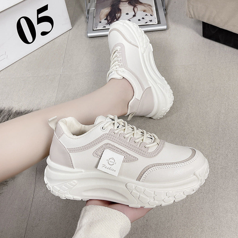 Damen Sportliche Trend Sneakers mit dickem Sohlenprofil und atmungsaktiver Oberfläche EB