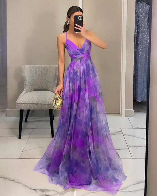 Damen Elegantes und florales Abendkleid mit schmeichelndem Schnitt EB