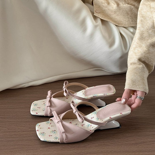 Damen elegante Sling-Pumps mit modischem Schleifendetail und komfortabler Absatzhöhe EB