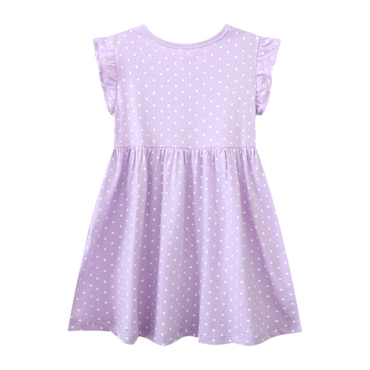 Mädchen Baumwollkleid mit bezaubernden Einhorn-Applikationen EB