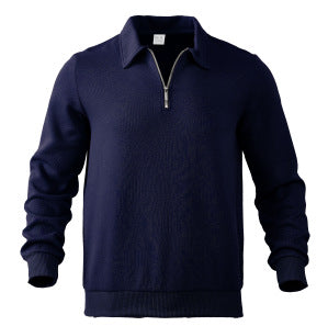 Herren Sweatpullover mit halblangem Reißverschluss und strukturiertem Gewebe EB