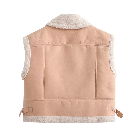 Damen modische Weste mit weichem Fleecefutter und modernem Design EB