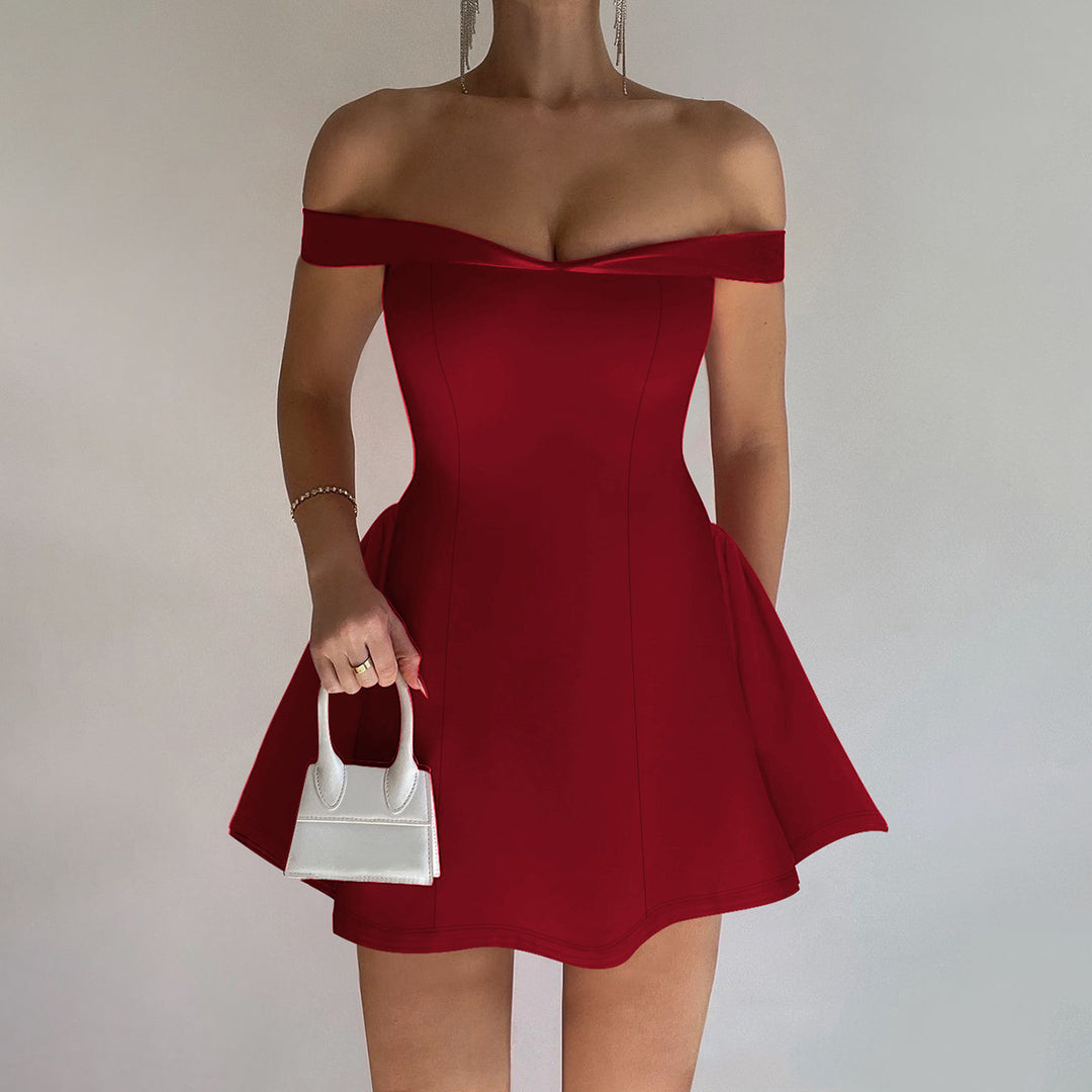 Damen Off-Shoulder Kleid EB