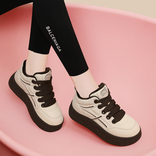 Damen trendige High-Top Sneakers mit extraleichter Sohle und kuscheligem Futter EB