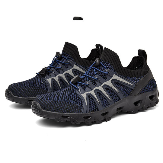 Damen Atmungsaktive Sportschuhe mit elastischem Schnürsystem und rutschfester Sohle EB