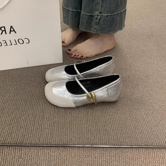 Damen elegante Mary Jane Ballerinas mit modischen Schnallen EB