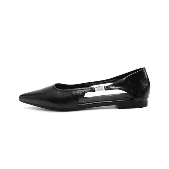 Damen Ballerinas mit modischem Cut-Out-Design und elegantem Glanz EB
